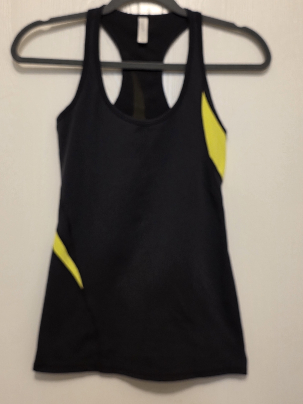 GAP Black Tank Top with Yellow Accents
